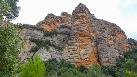Cierre del tramo de bajada de la vía ferrata cubilillo os fils de Riglos