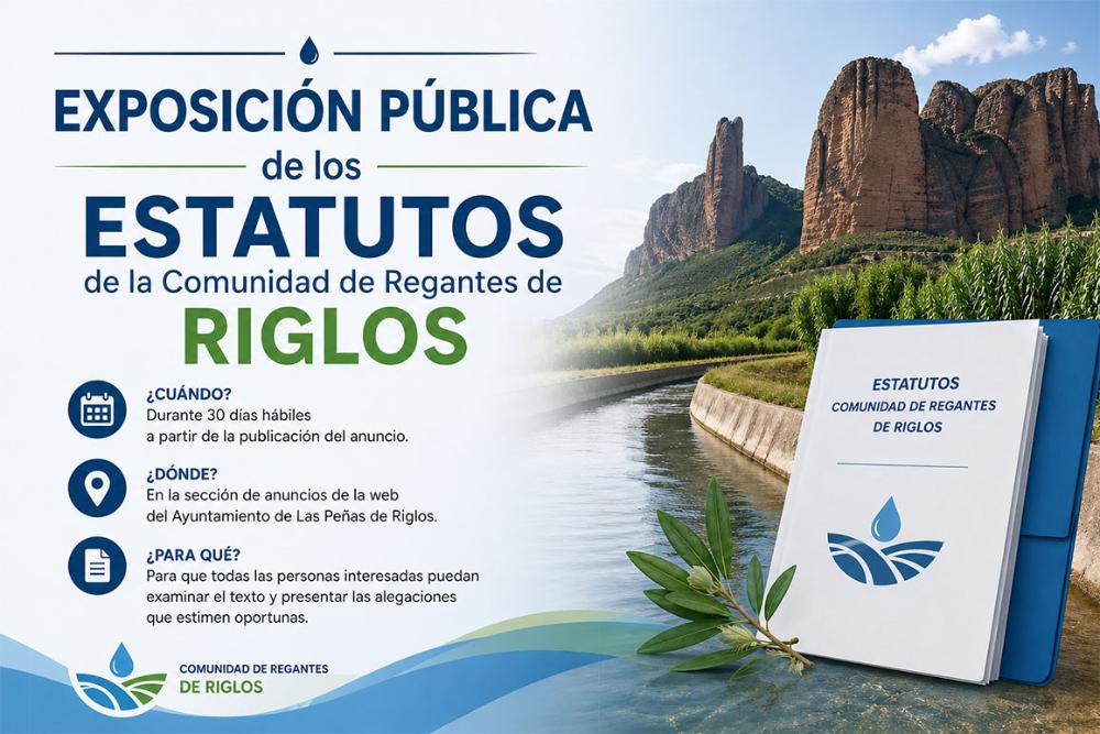 Imagen Exposición Pública del Proyecto de creación de la Comunidad de Regantes de Riglos